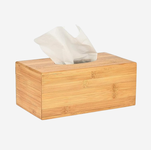 Boîte à mouchoirs carrée en bois d'acacia créative faite à la main boîte de rangement pour serviettes de table pour votre salon, salle de bain ou bureau - Product Image 5