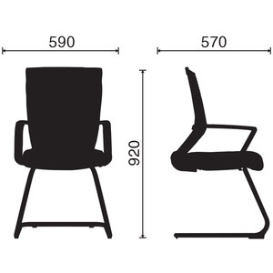 HOM1041-02 Chaise de bureau contemporaine à genouillères, appui-tête réglable, design en maille, pieds en acier, accoudoirs fixes, pour salles de réunion et écoles - Product Image 2