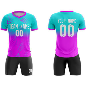 Meilleur uniforme de football en polyester unisexe coupe ajustée OEM pour enfants avec kit de maillot Impression de logo par sublimation - Product Image 4