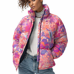 Chaqueta Acolchada con Estampado por Sublimación OEM, Ropa Exterior para Mujer, Chaqueta Acolchada con Estampado, Abrigo de Invierno Cálido para Mujer, Abrigo Acolchado con Estampado - Product Image 3