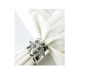 แหวนผ้าเช็ดปากโลหะสำหรับงานแต่งงานแหวนผ้าเช็ดปากโลหะสีทองแกะสลักรูปทรงใบไม้ - Product Image 3