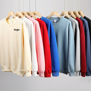 Custom Baggy O-cuello Casual Lavado ácido de alta calidad Sweartshirt Algodón French Terry Stone Wash Sudaderas de manga larga - Product Image 1