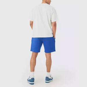 Ensembles de shorts pour hommes de haute qualité nouveau t-shirt blanc à la mode avec col demi manches lettre contrastée imprimer Logo personnalisable - Product Image 5