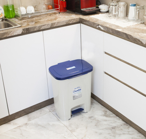 Cubo de basura de plástico para interiores de 25 litros, uso diario, hogar, cocina, baño, cubo de basura con Pedal, Cubo de basura de plástico para interiores - Product Image 2