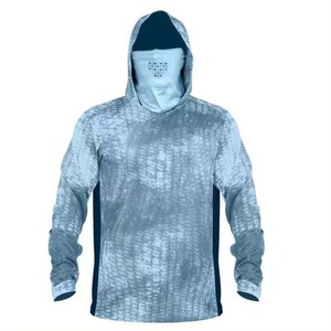 Sudadera con capucha de pesca de manga larga UPF 50 de alta calidad, impresión por sublimación, secado rápido, impermeable, protección solar, pesca - Product Image 2