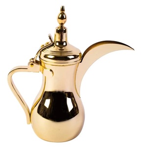 Cafetera árabe Dallah, elegante vajilla de diseño de acero chapado en oro para té y café, accesorio de utensilios de cocina para el hogar - Product Image 3
