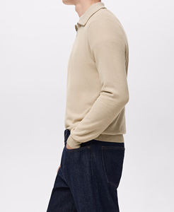 Suéter Casual de Punto con Botones y Patrón Jacquard para Otoño 2026, Diseño a Rayas, Nylon/Acrílico - Product Image 4