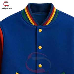 Chaqueta de Béisbol Varsity de Alta Calidad para Hombre, Chaqueta de Invierno con un Solo Botón, Forro Polar, Tallas Grandes - Product Image 4