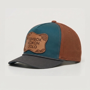 Premium 100% Cotton Floral Badge Snapback Hat 5-Panel Structured Canvas Adjustable Unisex Casual <b>Punk</b> Street Party Fashion - Product Image 2