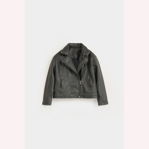 Veste en cuir moderne pour enfants, garçons et filles, confortable, durable, élégante, imperméable, coupe-vent, vêtements d'extérieur, vente en gros, tendance - Product Image 1