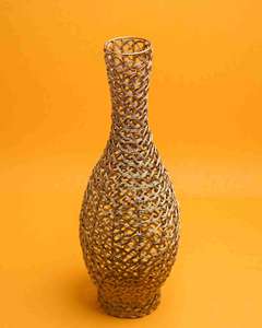 Jarrón Moderno de Metal Martillado con Silueta Curva para Decoración de Interiores de Hogar, Hotel, Bodas, Eventos, Mesa, Piezas de Estilo y Arte - Product Image 5