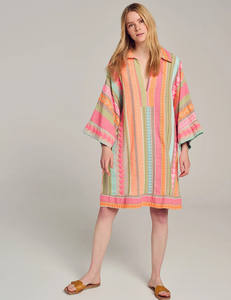 New Arrival Women Wear Beautiful Light Colours V-Weaving Textured <b>Dress</b> for Outdoor Events & Casual Outings for Summer <b>Dress</b> - Product Image 1