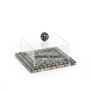 Bandeja de Chocolate de diseñador con recubrimiento en polvo blanco y azul, superventas hechas a mano, artículos para restaurante, venta al por mayor, nueva bandeja de Chocolate de lujo - Product Image 6