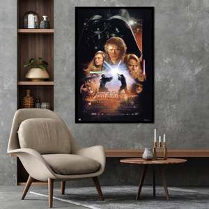 Póster de Star Wars Episodio 3 La Venganza de los Sith, Estilo Moderno, Marco Negro, Decoración de Pared, Póster de Papel - Product Image 1