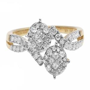 Elegante Anillo de Compromiso con Moissanita en Plata de Ley 925 con Piedras Laterales, Anillo de Boda con Incrustaciones de Diamantes, Joyería para Fiestas - Product Image 2