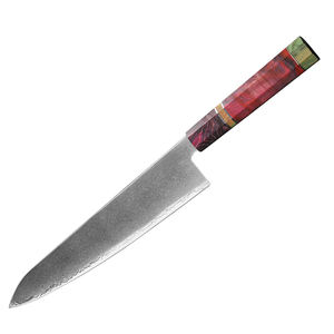Venta al por mayor personalizado de alta calidad japonés hecho a mano Damasco Chef cuchillo de madera estabilizada OEM ODM cuchillos de cocina - Product Image 1