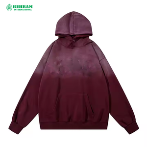 Sweat-shirts à capuche streetwear de haute qualité, 360 g/m², 100 % coton, coupe classique, en molleton/éponge française, respirants, séchage rapide, effet vieilli - Product Image 4