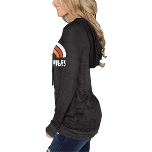 Sweat à capuche tricoté unisexe personnalisé pour femme, design personnalisé, couleur unie, 100% coton, streetwear - Product Image 6