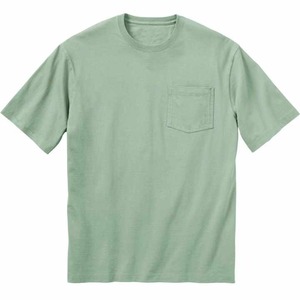 Service OEM de haute qualité 180 grammes en gros Logo personnalisé à la mode polyvalent col rond poche T-Shirt 100% coton Style formel - Product Image 3