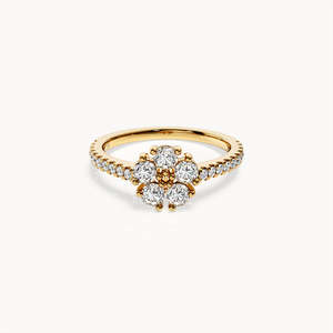 Bague en or 14 carats avec diamant de laboratoire Lily Pav - Product Image 2