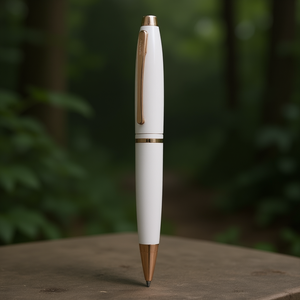 Penna Promozionale Personalizzata Calais Bianca per Merchandising - Product Image 3