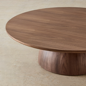 Mesa de Centro Redonda Moderna de Lujo, Extensible, Convertible, Plegable y Móvil, de Madera Sólida con Acabado Natural, Ecológica, para Hogar u Hotel - Product Image 3