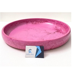 Haute Tendance Élégant Décoratif À La Main En Résine Plateaux De Service Alimentaire Meilleure Qualité Hôtel Utilisation Écologique Durable Toutes Les Tailles - Product Image 5