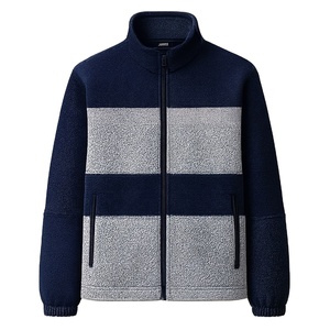 Veste polaire d'hiver de haute qualité RTS coupe-vent en ouate de polyester à séchage rapide Streetwear personnalisable à l'avant col montant - Product Image 3
