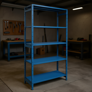 ARREDOKIT Azzurro Ral 5015 LB1100A Kit d'étagères de garage avec 5 étagères emboîtables (106x42x180cm) - Product Image 3