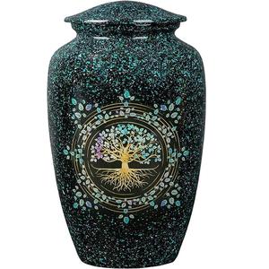 โกศโลหะเคลือบสีดำสำหรับผู้ใหญ่ผู้ชายผู้หญิงอัฐิศพขี้เถ้า - Product Image 3