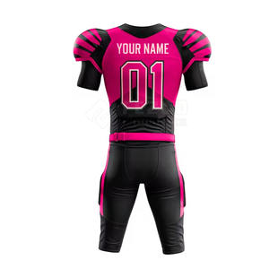 Conjuntos de Uniformes de Fútbol Americano Transpirables de Manga Corta con Colores y Tallas de Logotipo Personalizados - Product Image 3