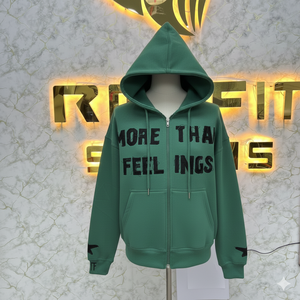 Sudadera con Capucha y Cremallera Personalizada con Logotipo, la Más Demandada, Impresión Puff, Fabricada en Fábrica, Precio Económico, Sudaderas para Hombre - Product Image 4