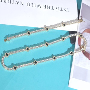 Collar de Cadena de Tenis con Diamantes de Moissanita Redondos Incoloros en Plata 925, Estilo Hip Hop, para Hombre, Mayorista de Joyería - Product Image 4