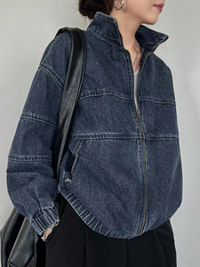 Chaqueta Vaquera de Mujer con Mangas Largas de Tela Suave y Cómoda, Puños con Botones, Estilo Casual, con Dos Bolsillos - Product Image 6