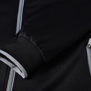 Conjunto Deportivo de Invierno para Tallas Grandes, de Poliéster y Felpa, Transpirable, Ligero, de Secado Rápido, con Cierre y Cuello Alto, Diseño Liso - Product Image 6