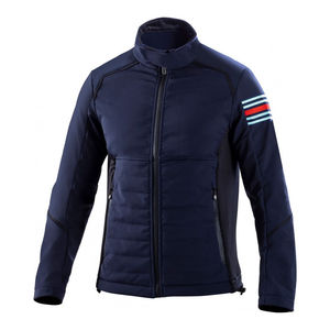 Venta al por mayor de chaquetas de béisbol de los hombres personalizados azul teñido satén Softshell con capucha características de luz para el invierno desgaste chaqueta para los hombres - Product Image 4