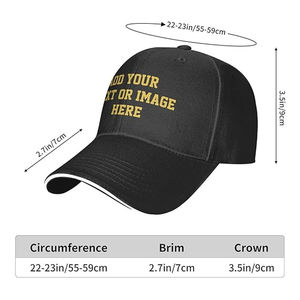Concevez vos propres chapeaux personnalisés Logo texte casquettes de baseball personnalisées hommes et femmes réglable élégant unique - Product Image 4