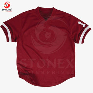 Nuevas llegadas brillante estampado floral bordado personalizado estilo de béisbol al por mayor barato deportes béisbol Jersey - Product Image 3