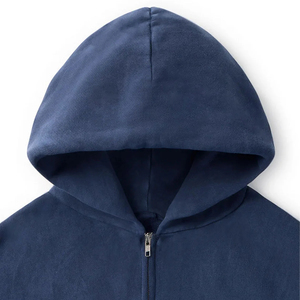 Sweats à capuche courts personnalisés, vente chaude, épaules tombantes, sweat à capuche unique avec fermeture éclair, coton respirant, meilleur matériau, service OEM - Product Image 5