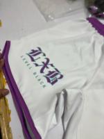 Rashguard Rosa y Shorts Blancos 80% Poliéster 20% Spandex LXB al por Mayor, Rashguard y Shorts de BJJ para Mujer