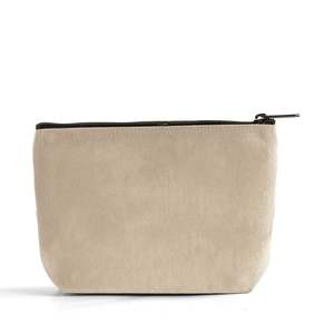 Practical <b>Large</b> Capacity Zippered Jute/Canvas Makeup Organizer <b>Bag</b> Holographic Gusseted <b>Cosmetic</b> Pouch - Product Image 3