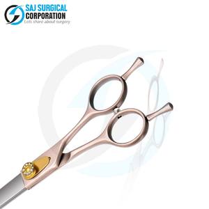 Ciseaux de rasoir compacts en acier inoxydable de 5 pouces pour le voyage Ensemble d'instruments de toilettage manuel pour animaux de compagnie Étui en cuir pour toiletteurs mobiles - Product Image 5