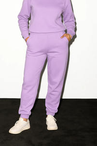 กางเกงขายาวผ้าฝรั่งเศสเทอร์รี่เนื้อหนา ทรงยูนิเซ็กซ์ ผลิตโดย OEM 2026  แบบสั่งทำพิเศษ ขอบดิบ แต่งแถบข้าง - Product Image 2