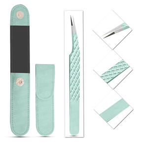 แหนบต่อขนตาไทเทเนียมสีดำสแตนเลสสตีลเครื่องมือเพื่อความงามใช้ในปริมาณงานส่วนตัวได้ง่าย - Product Image 6