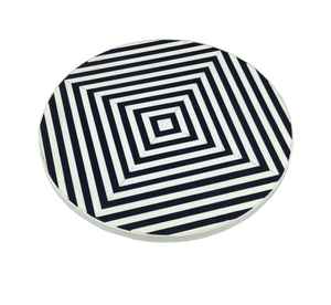 Precio directo de fábrica, taburete con incrustaciones de hueso de diseño de sala de estar barato, taburete con incrustaciones de hueso blanco y negro, mesa de centro de madera de resina a precio superior - Product Image 5