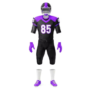 OEM Customized American Football Jersey Uniform Set Short Sleeves Breathable Fabric Custom Team <b>Name</b> Brand 100% Polyester Custom - Product Image 3