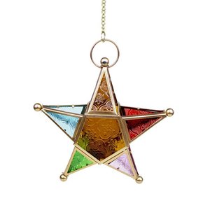 Hot Sell Factory Supply Ready to Ship Multiple Metal Star Hanging Mini Tealight <b>Candle</b> <b>Lantern</b> for Home Decor - Product Image 5