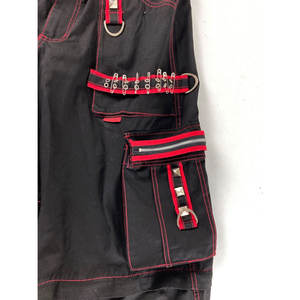 Pantalons convertibles pour hommes en shorts, style gothique, vente en gros, punk, gothique, noir/rouge, clous, fermeture éclair, chaînes, pantalons - Product Image 4