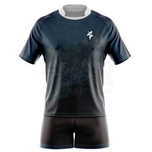 Logo personnalisé et sublimation respirant 100% polyester ensemble d'uniformes de rugby pour garçons maillot de qualité supérieure design élégant vêtements de football - Product Image 3