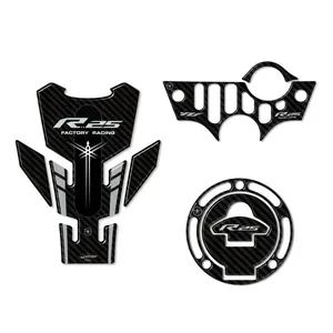Kit di 3 Adesivi 3D in Gel su Misura, Impermeabili, Protezioni Serbatoio Moto con Logo Compatibili con Yamaha YZF R25 2019-2023 - Product Image 1